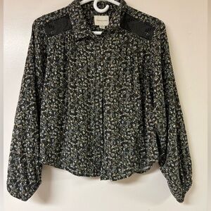 American Eagle floral western button down size medium